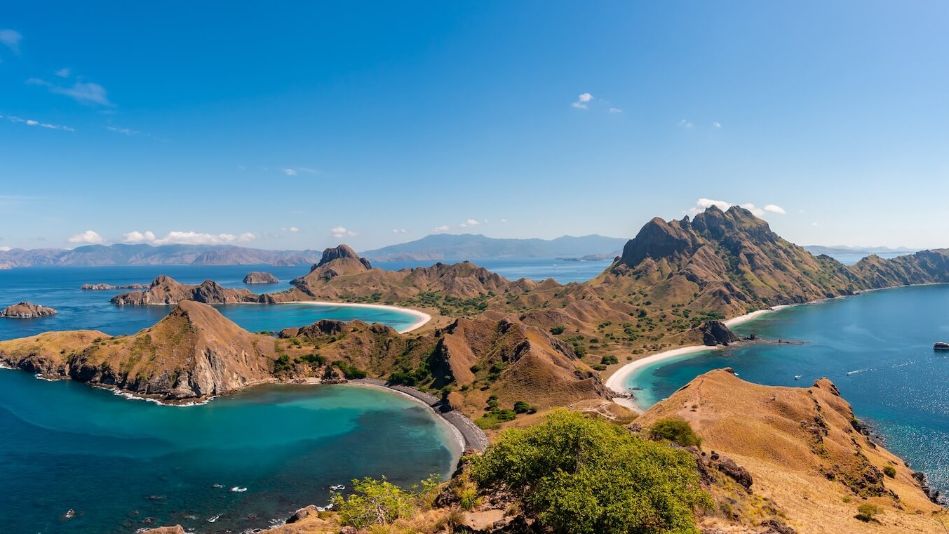 beautiful landscape panorama view at padar island Indonesia