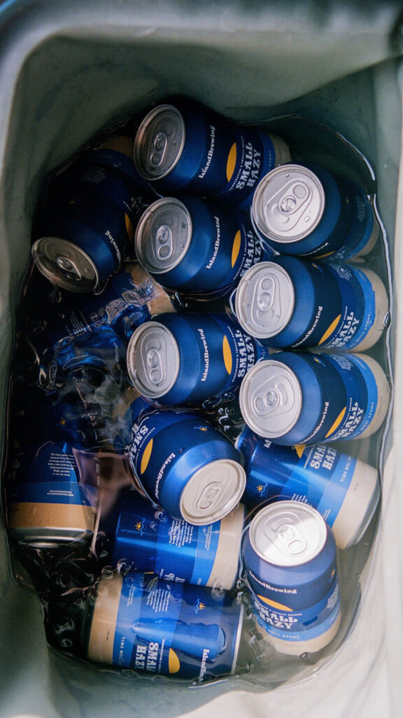 mini bar by island brewery beer on the boat on komodo island